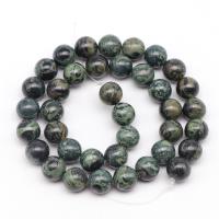 Jaspis Kambaba Perlen, Kambaba+Jasper, rund, Modeschmuck & DIY & verschiedene Größen vorhanden, grün, verkauft von Strang