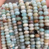 Amazonite Black Gold Bead, ​Amazonite​, Abacus, fashion jewelry & DIY multi-colored, Each is about 38-40cm long 