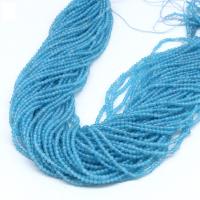 Perles aigue-marine, Rond, bijoux de mode & DIY, bleu, 2mm     38cm (about 150 pieces), Vendu par brin