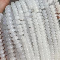 Weiße Chalcedon Perlen, Weiß Chalcedon, Abakus,Rechenbrett, Modeschmuck & DIY & verschiedene Größen vorhanden, schwarz, verkauft von Strang