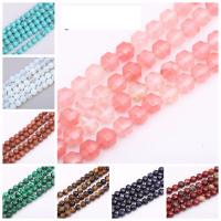 Mixed Gemstone Beads, Natural Stone, plated, random style & fashion jewelry, mixed colors, 8mm*8mm/25u9897 