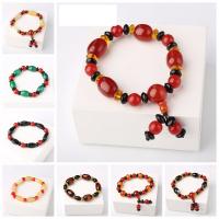 Agate Bracelets, plated, random style & fashion jewelry, mixed colors 
