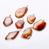 Mixed Agate Pendants, plated, random style & fashion jewelry & DIY, mixed colors 