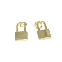 Brass Jewelry Pendants, Lock, plated, nickel, lead & cadmium free Approx 3mm, Approx 