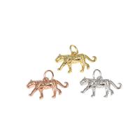 Animal Brass Pendants, Leopard, plated nickel, lead & cadmium free Approx 