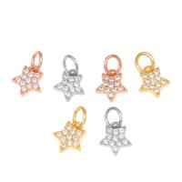 Cubic Zirconia Micro Pave Brass Pendant, Star, plated, micro pave cubic zirconia nickel, lead & cadmium free Approx 3mm, Approx 