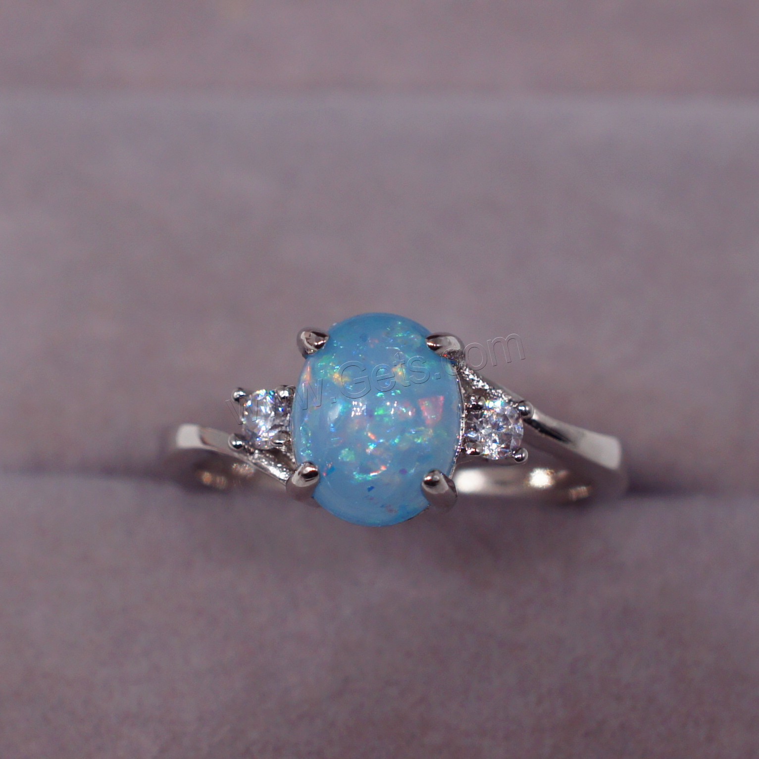 Gemstone Brass Finger Ring, with Opal, plated, different size for choice & for woman, more colors for choice, US Ring Size:5-12, Sold By PC