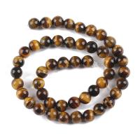 Tiger Eye Beads, Round, polished, DIY brown 