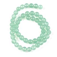 Gefärbte Jade Perlen, rund, poliert, DIY & verschiedene Größen vorhanden, hellgrün, verkauft von Strang