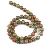 Unakit Perlen, Unakite, rund, poliert, DIY & verschiedene Größen vorhanden, verkauft von Strang