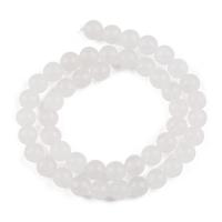 White Chalcedony Beads, Round, polished, DIY coffee color 