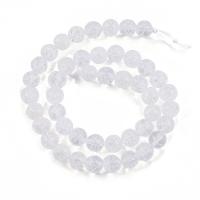 Knistern Quarz Perlen, rund, poliert, DIY & verschiedene Größen vorhanden, weiß, verkauft von Strang