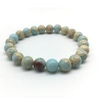 Gemstone Bracelets, Koreite, Round, fashion jewelry & DIY blue, 18cm 