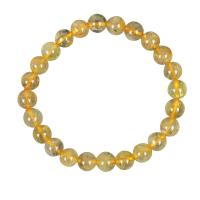 Quartz Bracelets, Rutilated Quartz, Round, fashion jewelry & DIY golden, 18cm 