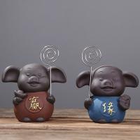 Porcelain Decoration, Pig, plated, for home and office & durable 