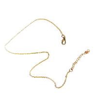 Brass Cable Link Necklace Chain, with Iron, plated, fashion jewelry & for woman 
