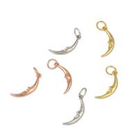 Brass Jewelry Pendants, Moon, plated nickel, lead & cadmium free Approx 3mm, Approx 