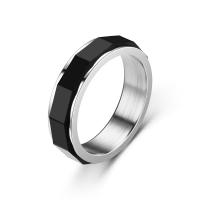 acero inoxidable anillo, diverso tamaño para la opción & para hombre, 6mm, tamaño:7-10, Vendido por UD