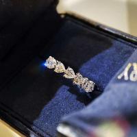 Anillo de dedo de aleación de Zinc, chapado, diverso tamaño para la opción & para mujer & con diamantes de imitación, Vendido por UD