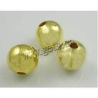 Brass Jewelry Beads, Round, plated, seam & smooth & hollow 4mm 