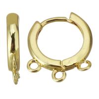 Messing Huggie Hoop Ohrringe finden, Modeschmuck & für Frau, Goldfarbe, 13x15x2.5mm, Bohrung:ca. 1.5mm, verkauft von Paar