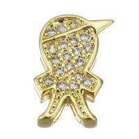 Cubic Zirconia Micro Pave Brass Pendant, fashion jewelry & micro pave cubic zirconia & for woman, gold Approx 