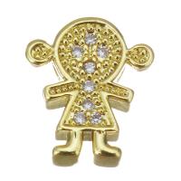 Cubic Zirconia Micro Pave Brass Pendant, fashion jewelry & micro pave cubic zirconia & for woman, gold Approx 