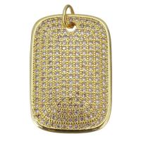 Cubic Zirconia Micro Pave Brass Pendant, fashion jewelry & micro pave cubic zirconia & for woman, gold Approx 3mm 