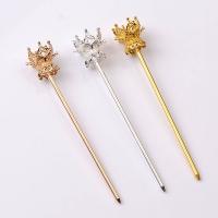 Hair Stick Findings, Brass, plated, DIY 