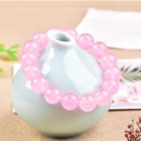 Gemstone Bracelets, Pink Calcedony, Round, fashion jewelry & Unisex pink, 18cm 