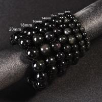 Black Obsidian Bracelet, Round, fashion jewelry & Unisex black, 18cm 