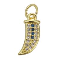 Cubique Pendentif en laiton zircon pavent, bijoux de mode & pavé de micro zircon & pour femme, Or Environ 3.5mm, Vendu par PC