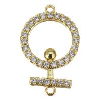 Cubic Zirconia Micro Pave Brass Pendant, fashion jewelry & micro pave cubic zirconia & for woman, gold Approx 1.5mm 