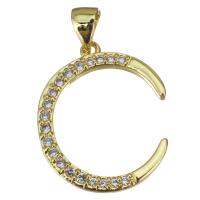 Cubic Zirconia Micro Pave Brass Pendant, fashion jewelry & micro pave cubic zirconia & for woman, gold Approx 3.5mm 