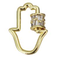 Brass Screw Clasp, fashion jewelry & for woman, gold 