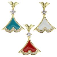 Cubique Pendentif en laiton zircon pavent, bijoux de mode & pour femme & avec strass, plus de couleurs à choisir Environ 2.5mm, Vendu par PC