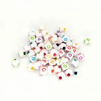 Acryl Halbloch Perle, Quadrat, DIY, keine, 7x7mm, verkauft von Tasche