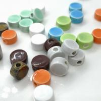 Placage Perle Porcelaine, Plat rond, vernissé, DIY, plus de couleurs à choisir, 8mm, Vendu par PC