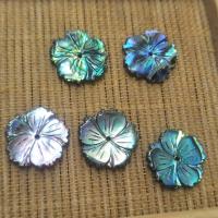 Abalone Shell Beads, Flower, fashion jewelry & DIY, black, 15mm 
