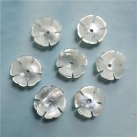 coquille calotte de perle, fleur, bijoux de mode & DIY & normes différentes pour le choix, blanc, Vendu par PC
