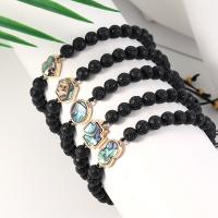 Lava Bead Bracelet, Brass, with Lava, plated, fashion jewelry & Unisex 