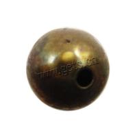 Messing Perle, rund, plattiert, glatt, keine, 4mm, Bohrung:ca. 1.2mm, 10000PCs/Tasche, verkauft von Tasche