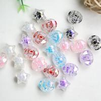 Perlen in Perlen Acrylperlen, Acryl, Stern, Spritzgießen, DIY, keine, 17x17mm, 100PCs/Tasche, verkauft von Tasche
