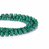 Natürliche Malachit Perlen, rund, poliert, DIY & verschiedene Größen vorhanden, grün, verkauft von Strang