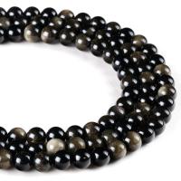 Gold Obsidian Beads, Round, polished, DIY 