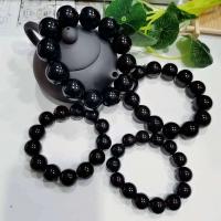 Schwarzer Obsidian -Armband, plattiert, Modeschmuck & unisex & verschiedene Größen vorhanden, schwarz, 180mm, verkauft von Strang