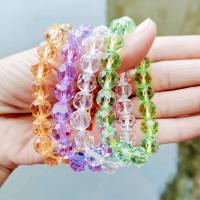 Crystal Bracelets, plated, fashion jewelry & elastic, multi-colored 