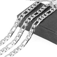 Stainless Steel Figaro Chain, Rectangle, electrolyzation, machine polishing Approx 