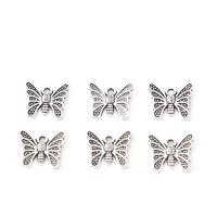 Zinc Alloy Jewelry Pendants, Butterfly, silver color plated, DIY, silver color 