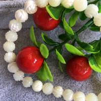 Turbanschnecken Perlen, rund, geschnitzt, DIY, weiß, 10mm, verkauft von PC